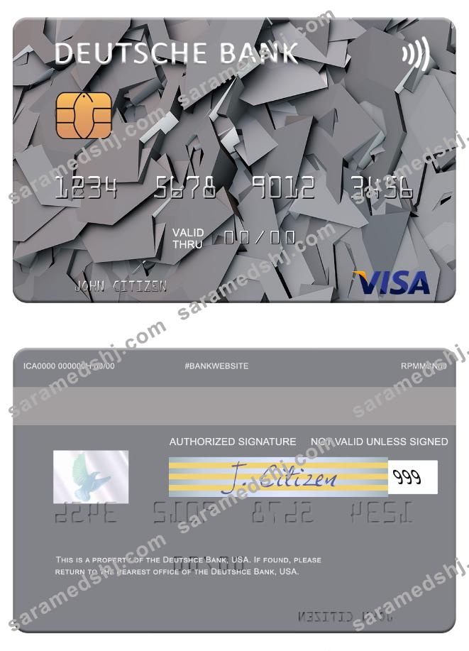 USA Deutsche Bank visa card